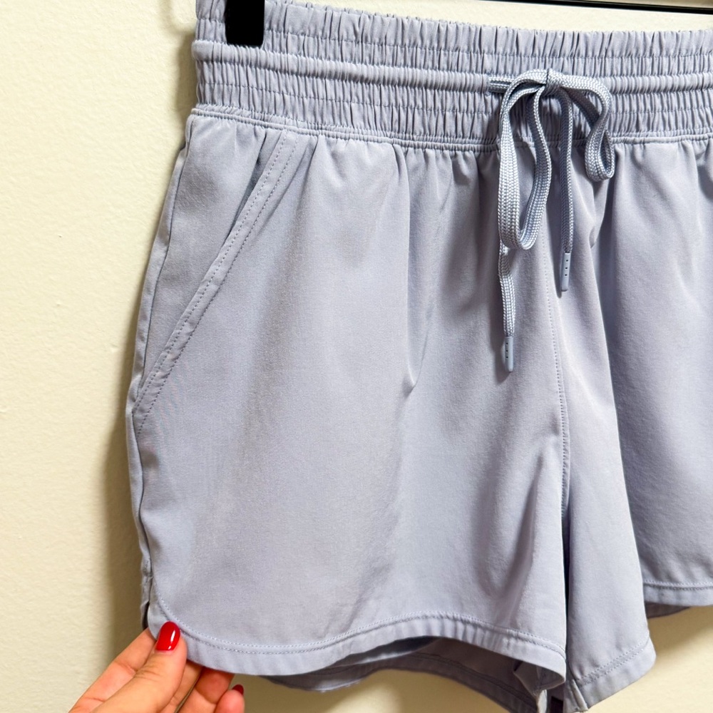 Abercrombie YPB running shorts dolphin hem scrunch waist adjustable pockets S - Picture 3 of 8